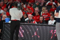 Conrad working a Houston men’s basketball game in the Fertitta Center and notes: “In addition to the student-athletes, coaches, staff and administrators, I also am blessed to work with a wonderful group of men and women on our statistics crews through the years.”
